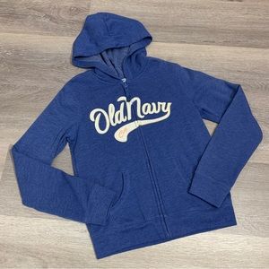 Old Navy Kids Full Zip Logo Hoodie - Size L (10/12)